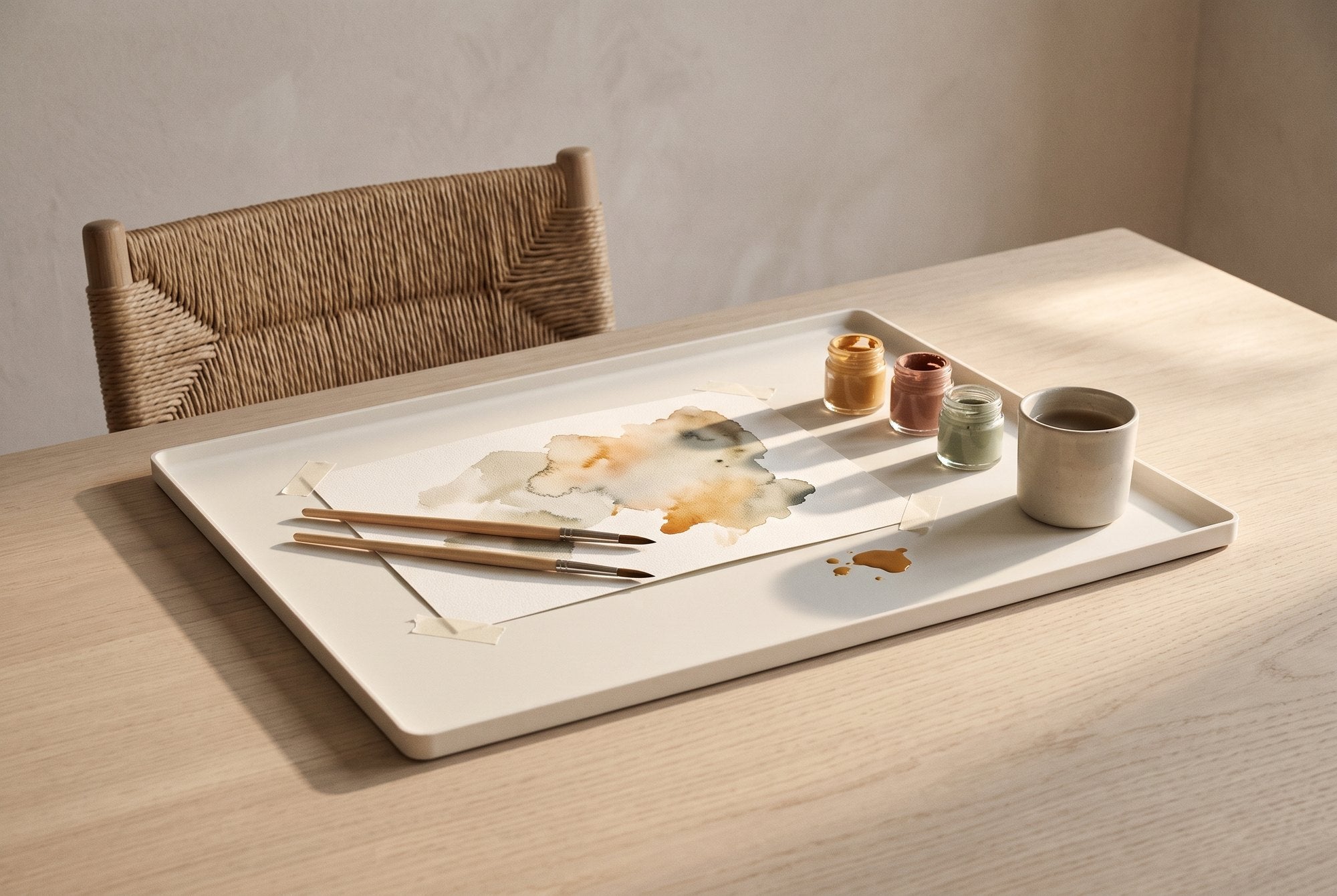 A Basin Mat lying flat on a table